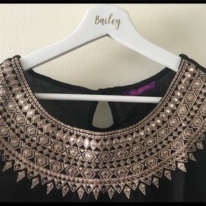 black & gold sleeveless top